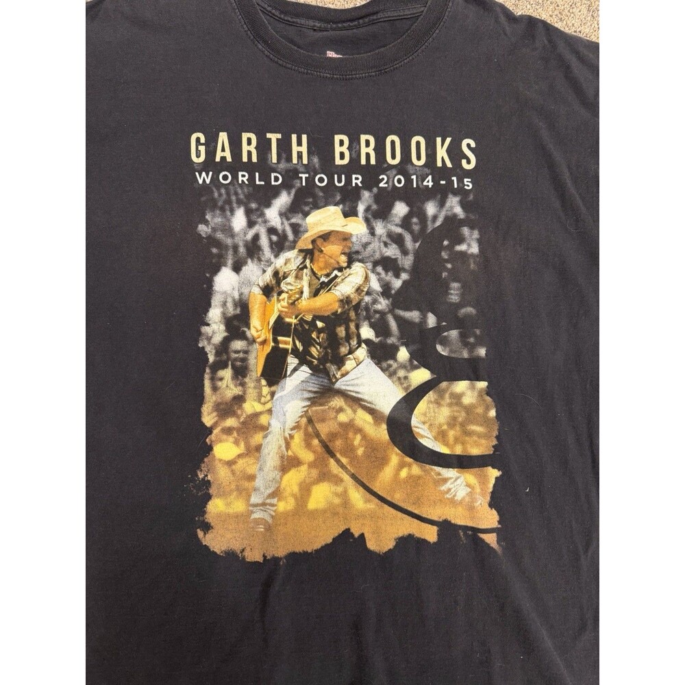 2014 Garth Brooks World Tour Concert Graphic T-shirt Men’s 3XL Double Side Dates